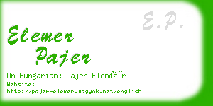 elemer pajer business card